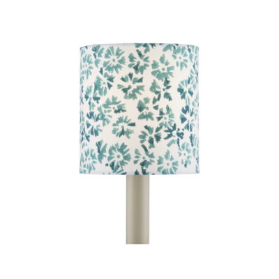 Block Print Green Drum Chandelier Shade