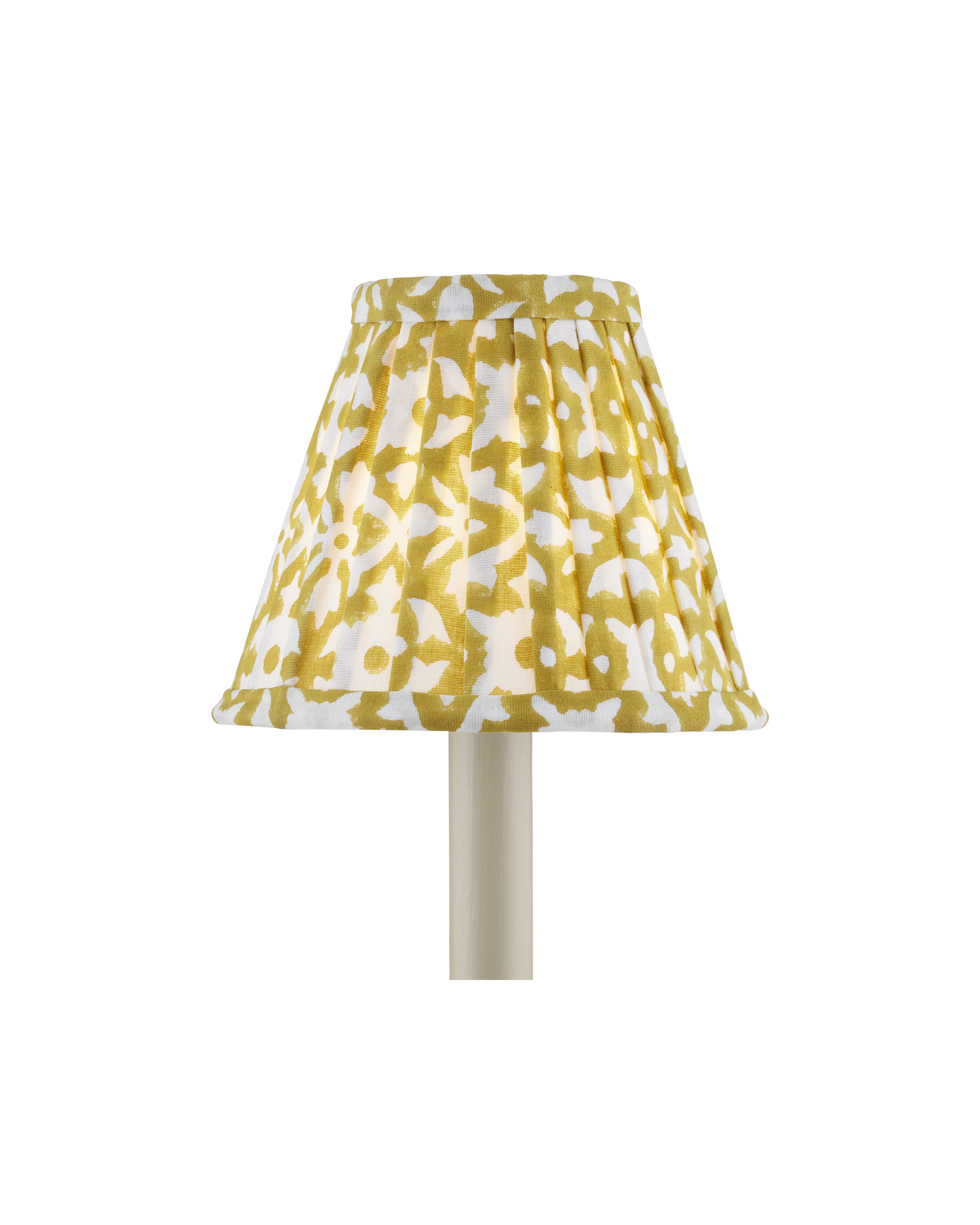 Block Print Gold Pleated Chandelier Shade Block Print Gold Pleated Chandelier Shade