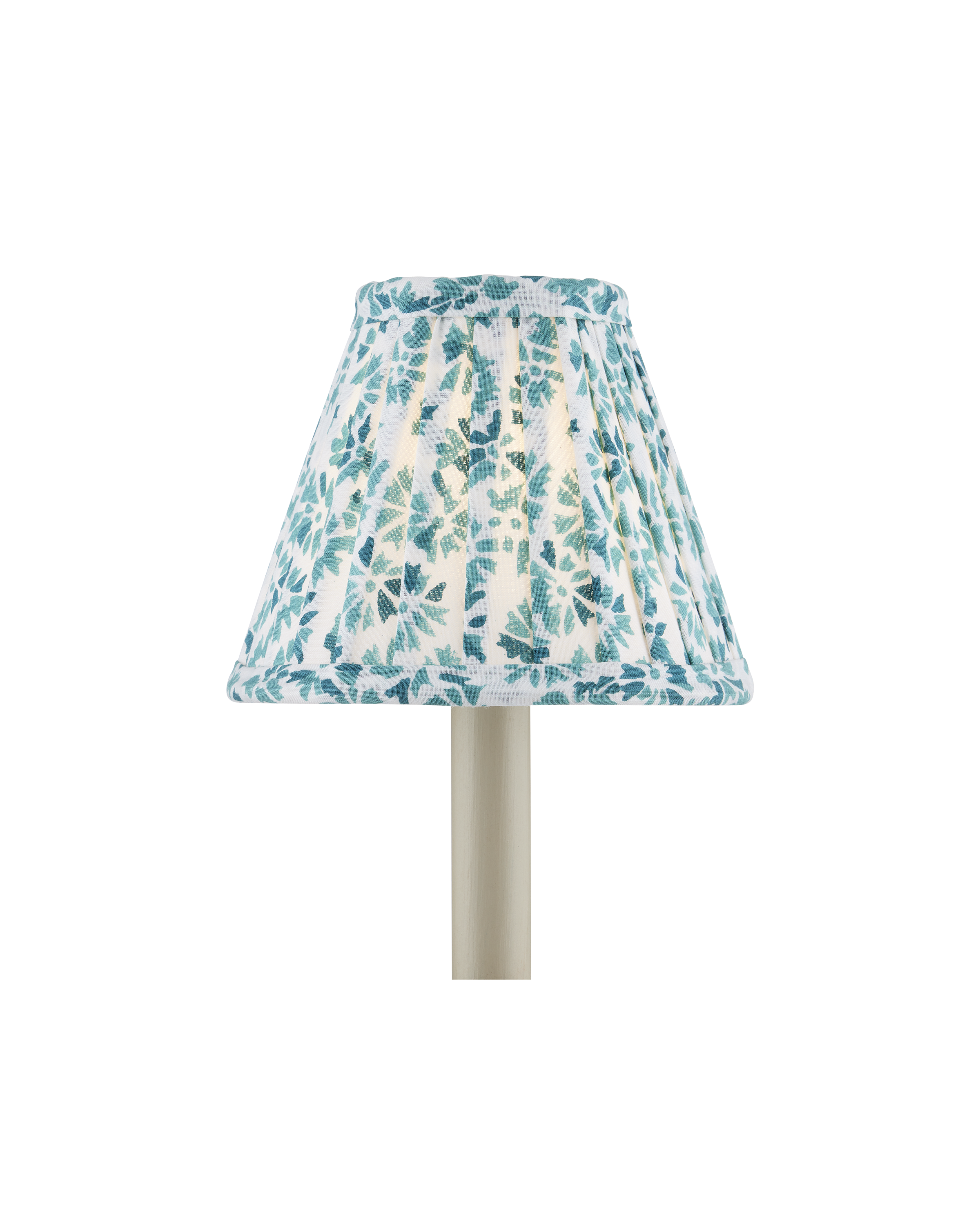 Block Print Green Pleated Chandelier Shade Block Print Green Pleated Chandelier Shade