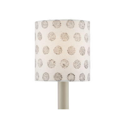 Block Print Black Medallion Drum Chandelier Shade